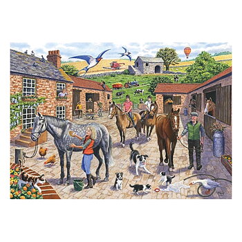 Jigsaw Puzzle Otter House Horse Motif Stable Yard 1000 Pieces