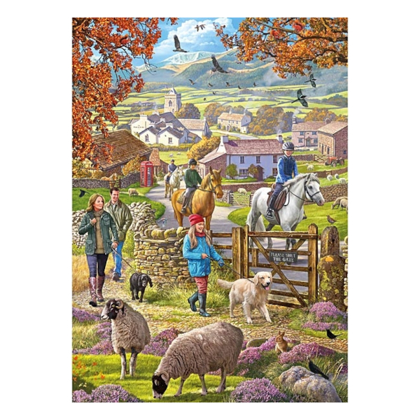 Puzzle Otter House Horse Motif Autumn Walk 1000 Pieces - 2