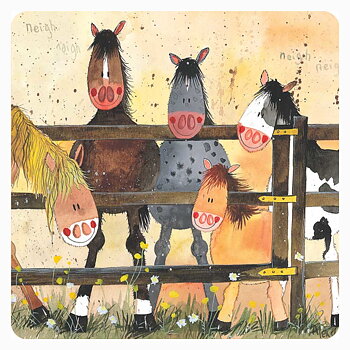Coaster Alex Clark Horse Motif Pony Club