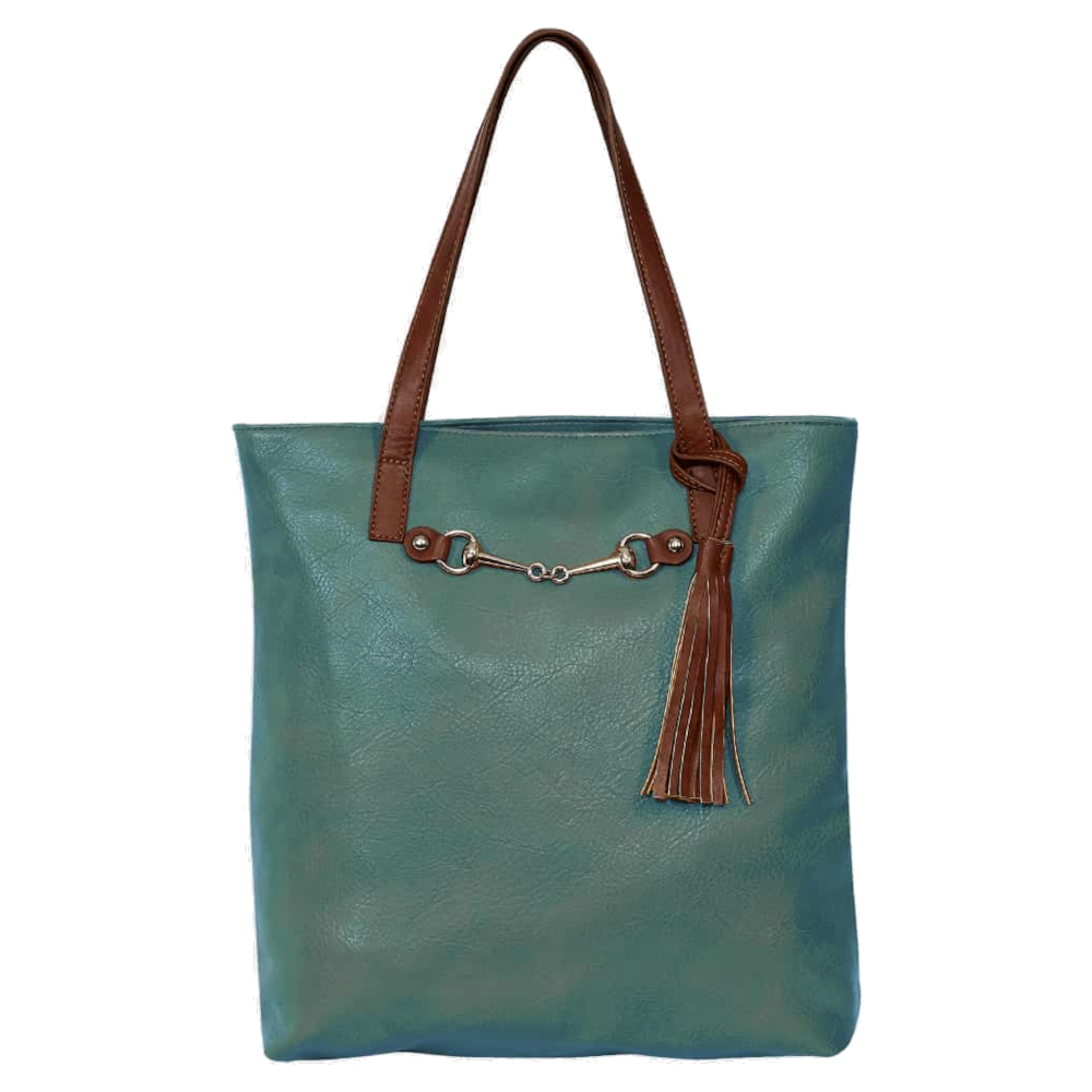 Tote Bag AWST Intl Snaffle Bit Teal