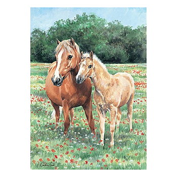 Puzzle Otter House Horse Motif Mother And Foal 1000 Pieces