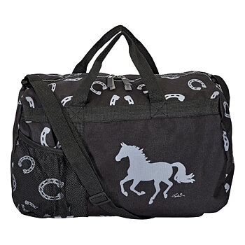 Duffle Bag AWST Intl Horse Motif Galloping Horse Grey