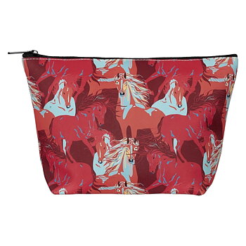 Toiletry Bag AWST Intl Horse Motif Colourful Horses