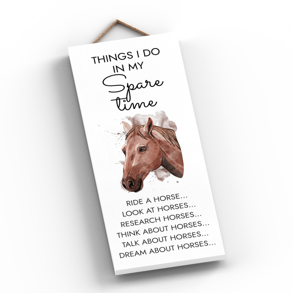 Wooden Sign Vivid Squid Horse Motif Things I Do