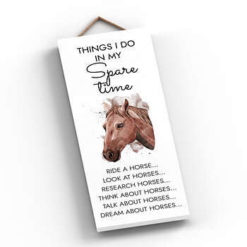 Wooden Sign Vivid Squid Horse Motif Things I Do