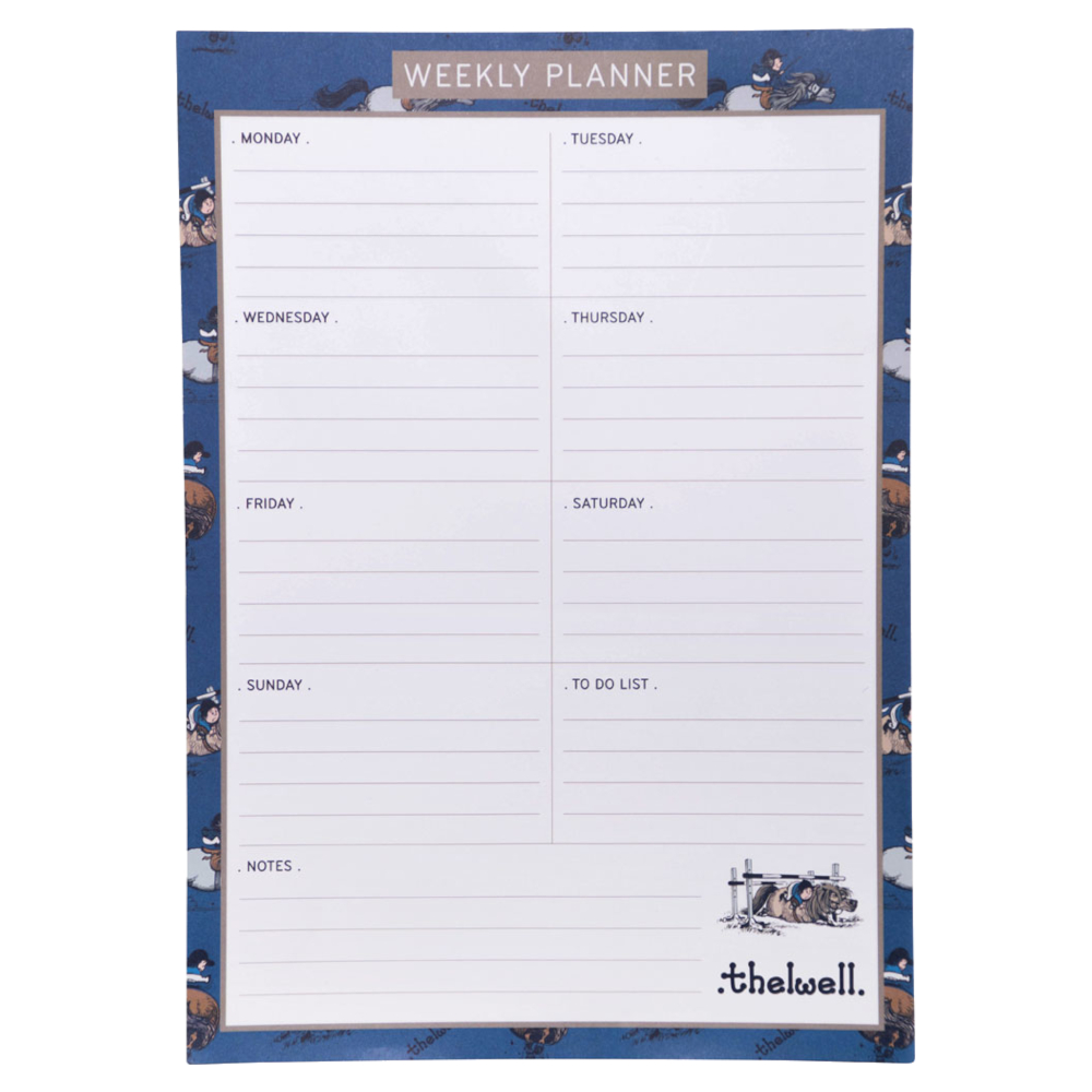 Veckoplanerare Thelwell Hästmotiv Classic Blue