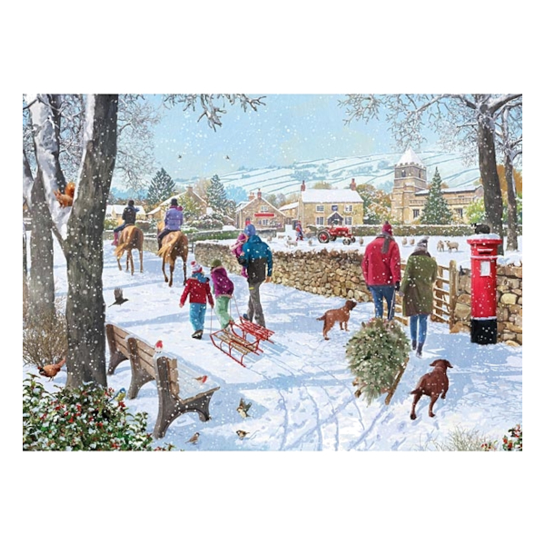 Jigsaw Puzzle Otter House Horse Motif Christmas Walk 1000 pieces
