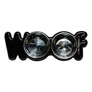 Dog Bowl Pet Rebellion Woof Black
