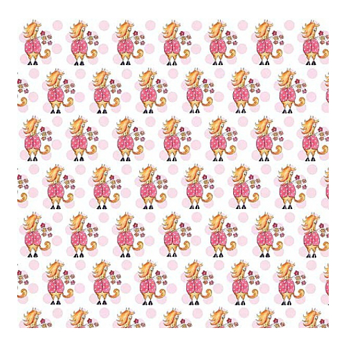 Gift Wrap Silly Filly Horse Motif Silly With Flowers