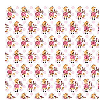 Gift Wrap Silly Filly Horse Motif Silly With Flowers