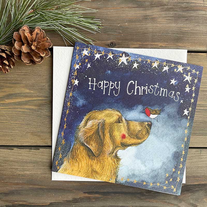 Julkort Alex Clark Hundmotiv Dog Christmas