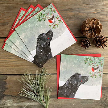 Julkort Alex Clark Hundmotiv Betty 5-pack