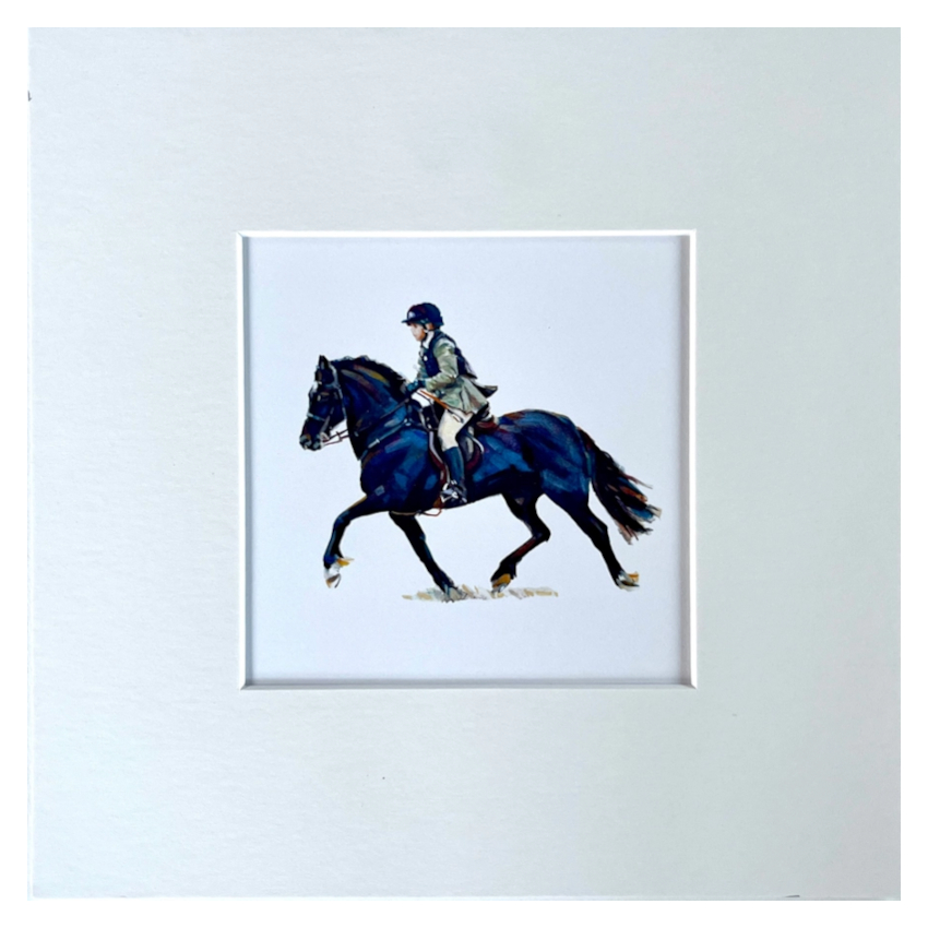 Art Print Susel & Co Horse Motif Blue Horse