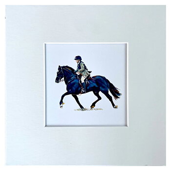 Konsttryck Susel & Co Hästmotiv Blue Horse