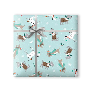 Christmas Wrap Whistlefish Dog Motif Christmas Dogs