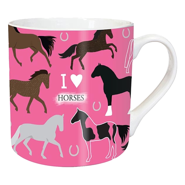 Mug Otter House Horse Motif I Love Horses