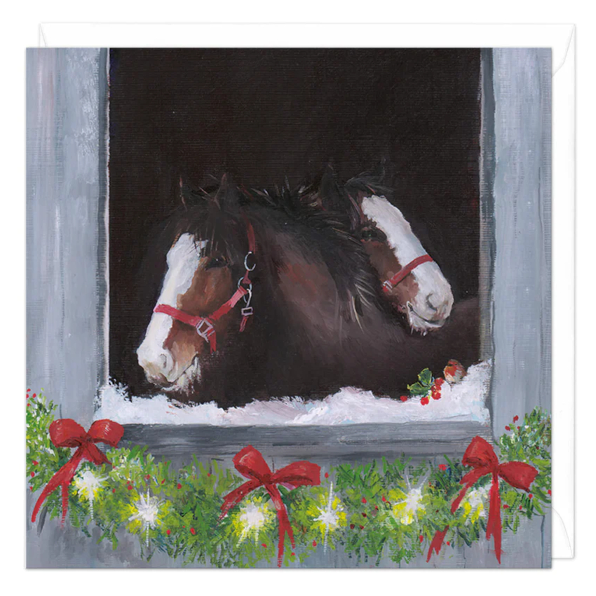 Christmas Card Whistlefish Horse Motif Heavy Horse Two