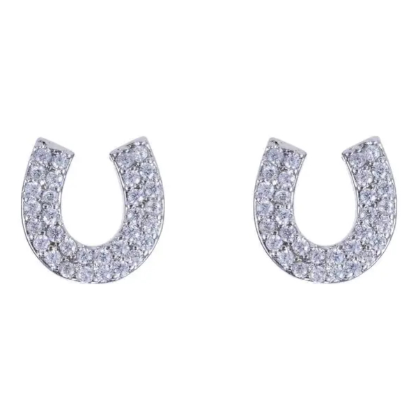 Earrings AWST Intl Horseshoe Sparkling