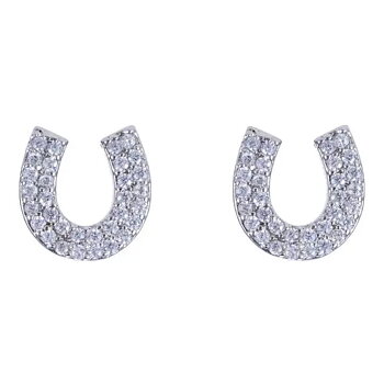 Earrings AWST Intl Horseshoe Sparkling