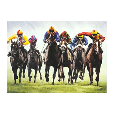 Greeting Card Caroline Cook Horse Motif Summer Storm
