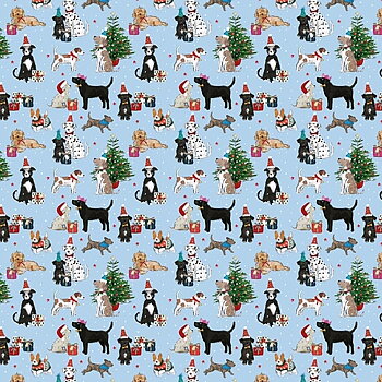 Christmas Wrap Otter House Dog Motif Dogs At Christmas