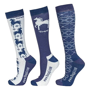 Ridstrumpor Toggi Hästmotiv Heysham Fairisle 3-pack