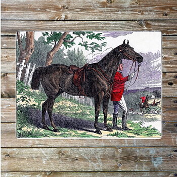 Metal Sign Vintage Fox Hunting