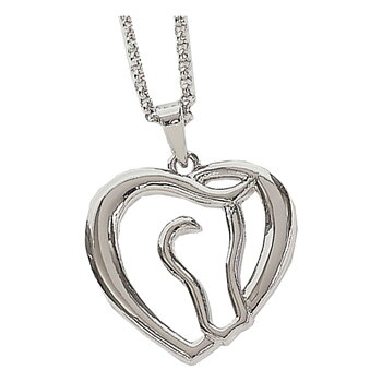 Necklace AWST Intl Horsehead Heart