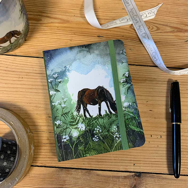 Anteckningsbok A6 Alex Clark Horse And Flowers