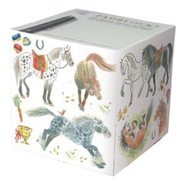 Papperskub Padblocks Hästmotiv Happy Horses