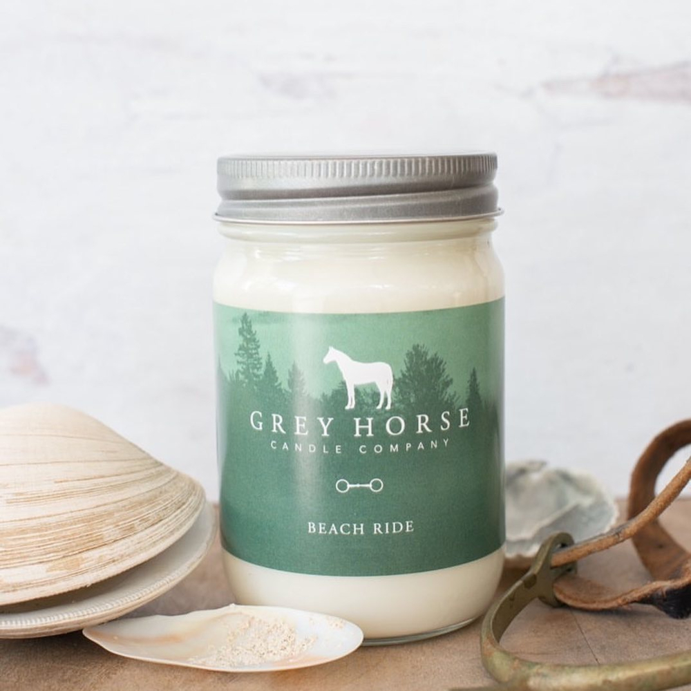 Doftljus Grey Horse Candle Beach Ride