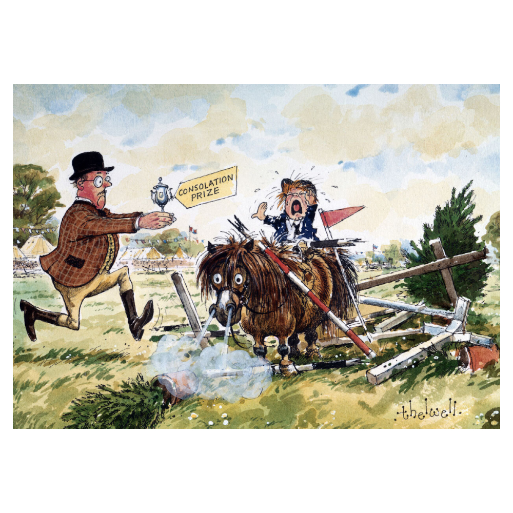 Kort Thelwell Hästmotiv Consolation Prize