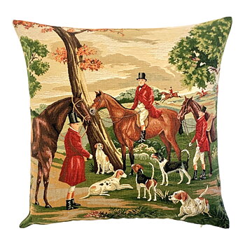 Gobelängkudde Yapatkwa Rävjaktsmotiv Fox Hunting Scene 