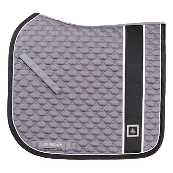 Dressage Saddle Pad SD Design Diamond Monogram Silver Grey