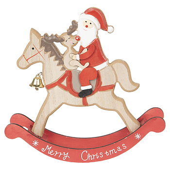 Prydnadshäst Clayre & Eef Gunghäst Och Tomte