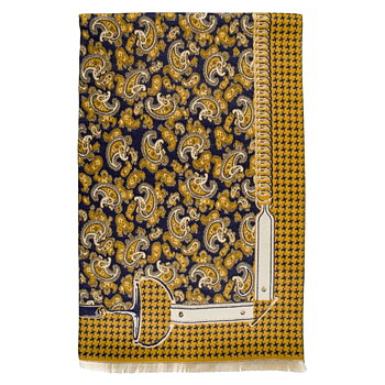 Scarf AWST Intl Paisley/Houndtooth Gold