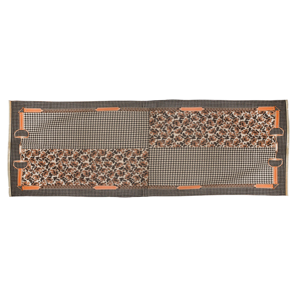 Scarf AWST Intl Paisley/Houndtooth Black - 4
