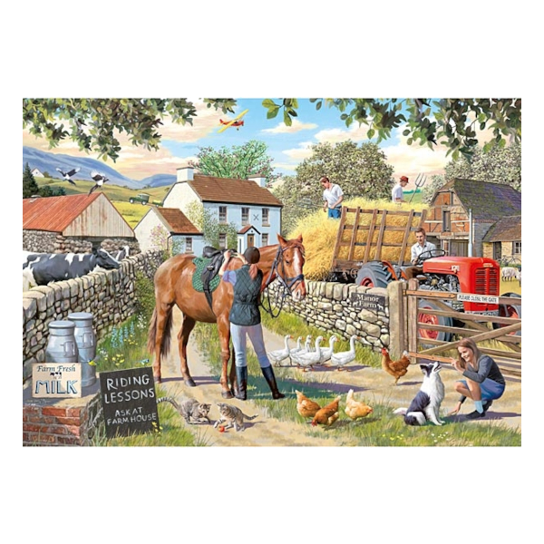 Jigsaw Puzzle Otter House Horse Motif Manor Farm 500 Pieces - 2