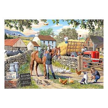 Jigsaw Puzzle Otter House Horse Motif Manor Farm 500 Pieces