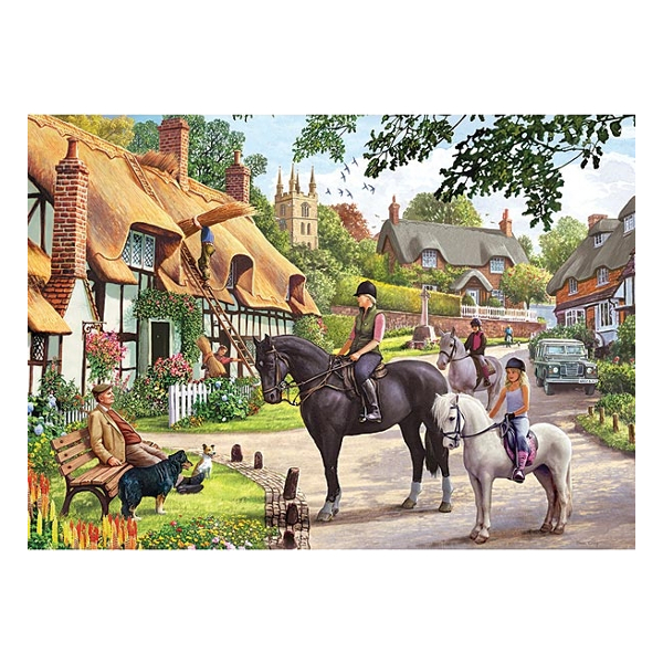 Jigsaw Puzzle Otter House Horse Motif Country Life 1000 pieces - 2