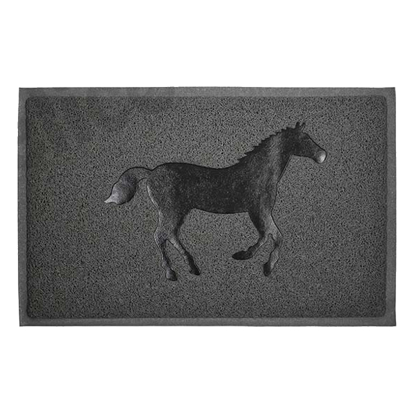 Door Mat Elico Horse Design Grey