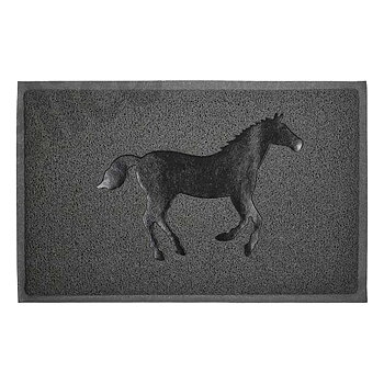 Door Mat Elico Horse Design Grey