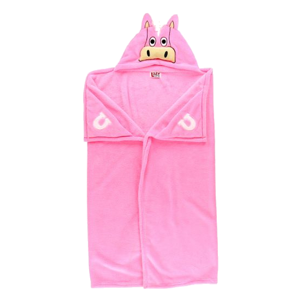 Fleeceblanket Lazy One Horse Rosa