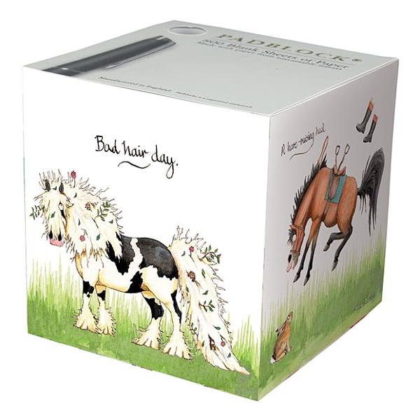 Papperskub Padblocks Hästmotiv Horses by Alex