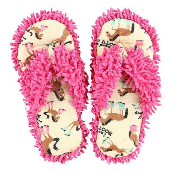 Spatofflor Lazy One Hästmotiv Rosa