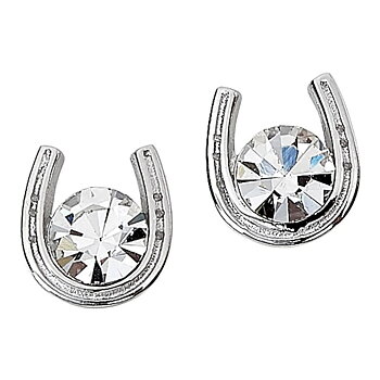 Earrings AWST Intl Horseshoe With Stone