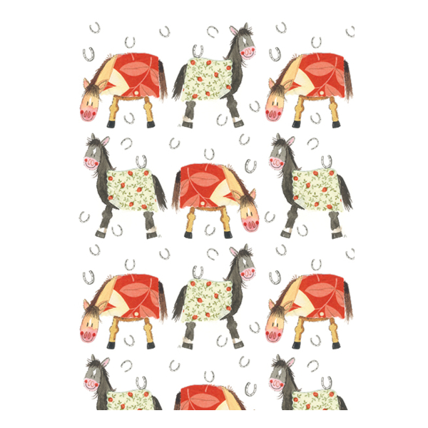 Gift Wrap Alex Clark Horse Motif Horses