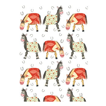Gift Wrap Alex Clark Horse Motif Horses