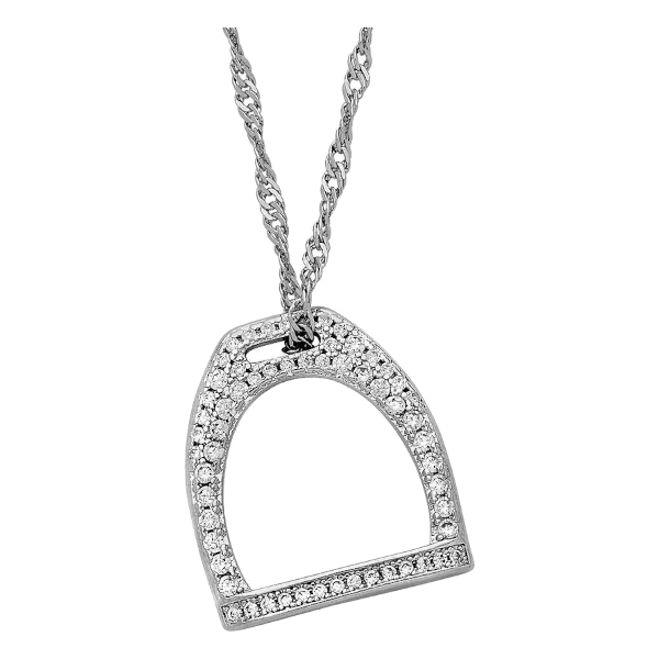 Necklace AWST Intl Stirrup Cubic Zirconia
