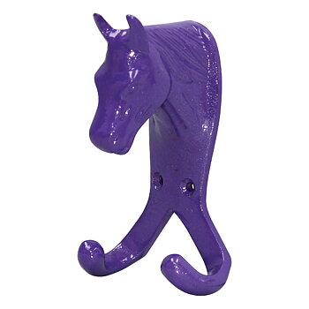 Dubbel Väggkrok Perry Equestrian Hästhuvud Lila